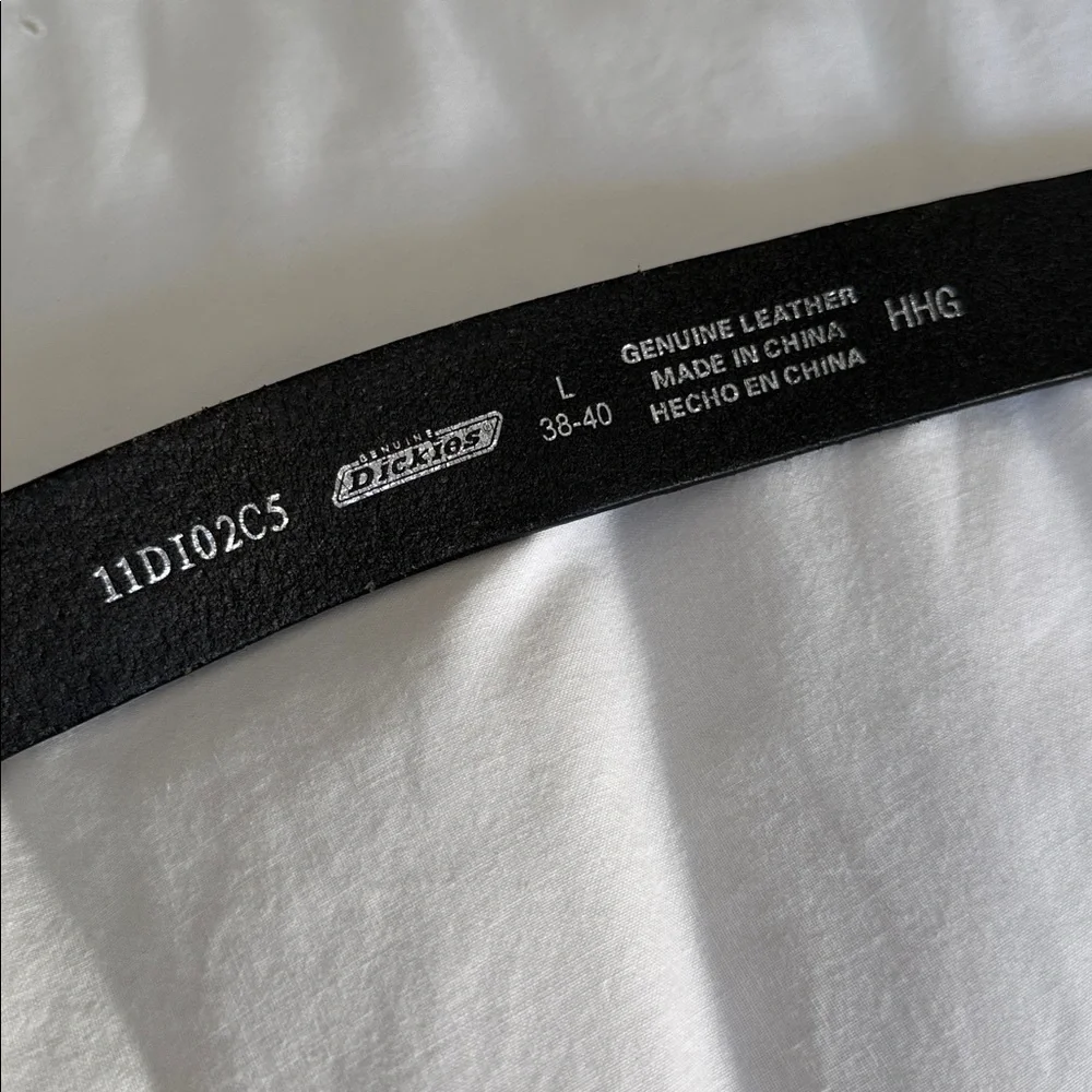 Genuine Dickies Mens black leather belt L 38-40